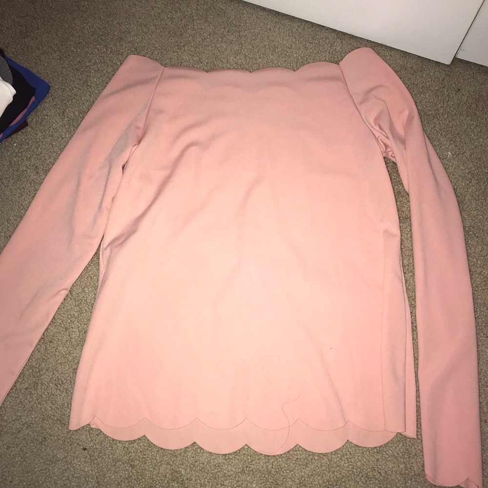 Pink off shoulder top